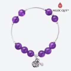 Vòng tay đá Thạch anh tự nhiên phối charm - Mẫu VC0868 - Ngọc Quý