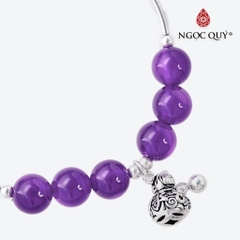 Vòng tay đá Thạch anh tự nhiên phối charm - Mẫu VC0868 - Ngọc Quý