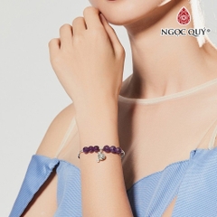 Vòng tay đá Thạch anh tự nhiên phối charm - Mẫu VC0868 - Ngọc Quý