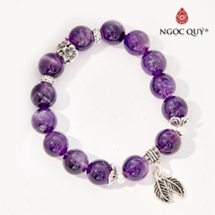 Vòng tay đá Thạch anh tự nhiên phối charm - Mẫu VC0870 - Ngọc Quý