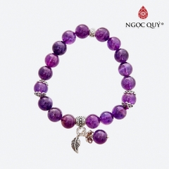 Vòng tay đá Thạch anh tự nhiên phối charm - Mẫu VC0873 - Ngọc Quý