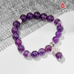 Vòng tay đá Thạch anh tự nhiên phối charm - Mẫu VC0873 - Ngọc Quý