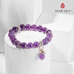 Vòng tay đá Thạch anh tự nhiên phối charm - Mẫu VC0873 - Ngọc Quý