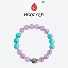 Vòng tay đá Thạch anh tự nhiên phối charm - Mẫu VC0874 - Ngọc Quý