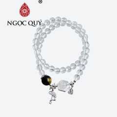 Vòng tay đá Thạch anh tự nhiên phối charm - Mẫu VC0876 - Ngọc Quý