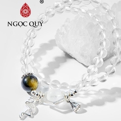 Vòng tay đá Thạch anh tự nhiên phối charm - Mẫu VC0876 - Ngọc Quý
