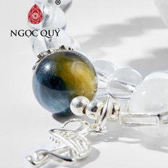 Vòng tay đá Thạch anh tự nhiên phối charm - Mẫu VC0876 - Ngọc Quý