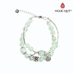 Vòng tay đá Thạch anh tự nhiên phối charm - Mẫu VC0877 - Ngọc Quý