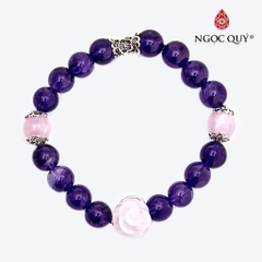 Vòng tay đá Thạch anh tự nhiên phối charm - Mẫu VC0878 - Ngọc Quý