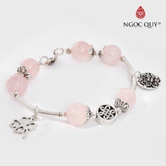 Vòng tay đá Thạch anh tự nhiên phối charm - Mẫu VC0879 - Ngọc Quý