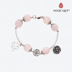 Vòng tay đá Thạch anh tự nhiên phối charm - Mẫu VC0879 - Ngọc Quý