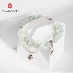 Vòng tay đá Cẩm thạch tự nhiên phối charm - Mẫu VC0907 - Ngọc Quý