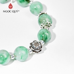 Vòng tay đá Cẩm thạch tự nhiên phối charm - Mẫu VC0910 - Ngọc Quý