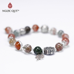 Vòng tay đá Thạch anh ưu linh tự nhiên phối charm - Mẫu VC0917 - Ngọc Quý