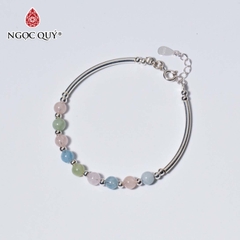 Vòng tay đá Beryl tự nhiên phối charm - Mẫu VC0919 - Ngọc Quý