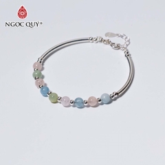 Vòng tay đá Beryl tự nhiên phối charm - Mẫu VC0919 - Ngọc Quý
