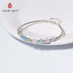 Vòng tay đá Beryl tự nhiên phối charm - Mẫu VC0919 - Ngọc Quý