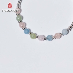 Vòng tay đá Beryl tự nhiên phối charm - Mẫu VC0919 - Ngọc Quý