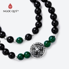 Vòng tay đá Obsidian tự nhiên phối charm - Mẫu VC0926 - Ngọc Quý