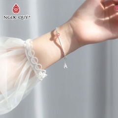 Vòng tay đá Thạch anh tự nhiên phối charm - Mẫu VC0929 - Ngọc Quý