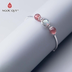 Vòng tay đá Thạch anh tự nhiên phối charm - Mẫu VC0938 - Ngọc Quý
