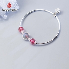 Vòng tay đá Thạch anh tự nhiên phối charm - Mẫu VC0938 - Ngọc Quý