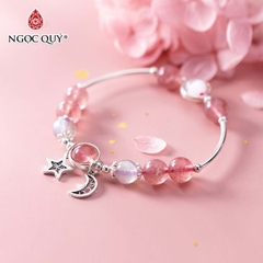 Vòng tay đá Thạch anh tự nhiên phối charm - Mẫu VC0959 - Ngọc Quý