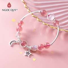 Vòng tay đá Thạch anh tự nhiên phối charm - Mẫu VC0959 - Ngọc Quý
