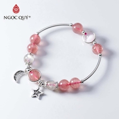 Vòng tay đá Thạch anh tự nhiên phối charm - Mẫu VC0959 - Ngọc Quý