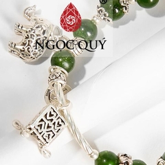 Vòng tay đá Diopside tự nhiên phối charm - Mẫu VC0960 - Ngọc Quý