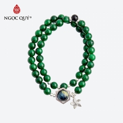 Vòng tay đá Cẩm thạch tự nhiên phối charm - Mẫu VC0961 - Ngọc Quý