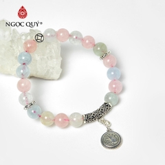Vòng tay đá Beryl tự nhiên phối charm - Mẫu VC0965 - Ngọc Quý
