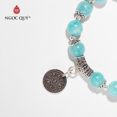 Vòng tay đá Amazonite tự nhiên phối charm - Mẫu VC0977 - Ngọc Quý