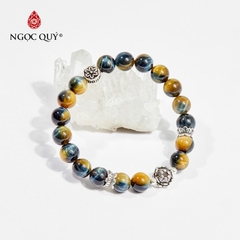 Vòng tay đá Thạch anh mắt hổ tự nhiên phối charm - Mẫu VC0986 - Ngọc Quý