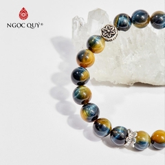 Vòng tay đá Thạch anh mắt hổ tự nhiên phối charm - Mẫu VC0986 - Ngọc Quý