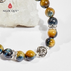 Vòng tay đá Thạch anh mắt hổ tự nhiên phối charm - Mẫu VC0986 - Ngọc Quý