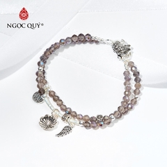 Vòng tay đá Xà cừ tự nhiên phối charm - Mẫu VC0990 - Ngọc Quý