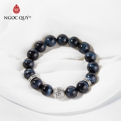 Vòng tay đá Thạch anh mắt hổ tự nhiên phối charm - Mẫu VC0998 - Ngọc Quý
