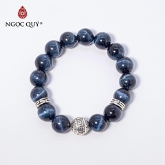 Vòng tay đá Thạch anh mắt hổ tự nhiên phối charm - Mẫu VC0998 - Ngọc Quý
