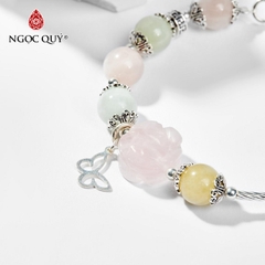 Vòng tay đá Beryl tự nhiên phối charm - Mẫu VC1002 - Ngọc Quý