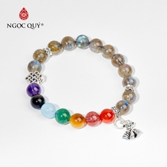 Vòng tay đá Xà cừ tự nhiên phối charm - Mẫu VC1003 - Ngọc Quý