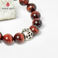 Vòng tay đá Thạch anh mắt hổ tự nhiên phối charm - Mẫu VC1010 - Ngọc Quý