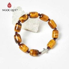 Vòng tay đá Thạch anh tự nhiên phối charm - Mẫu VC1016 - Ngọc Quý