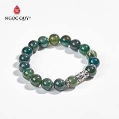 Vòng tay đá Chalcedony tự nhiên phối charm - Mẫu VC1021 - Ngọc Quý