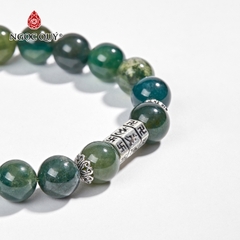 Vòng tay đá Chalcedony tự nhiên phối charm - Mẫu VC1021 - Ngọc Quý