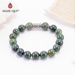 Vòng tay đá Chalcedony tự nhiên phối charm - Mẫu VC1021 - Ngọc Quý