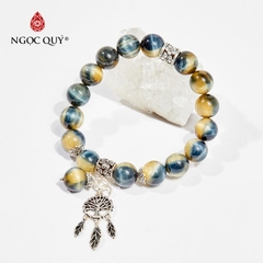 Vòng tay đá Thạch anh mắt hổ tự nhiên phối charm - Mẫu VC1023 - Ngọc Quý
