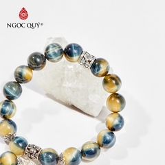Vòng tay đá Thạch anh mắt hổ tự nhiên phối charm - Mẫu VC1023 - Ngọc Quý