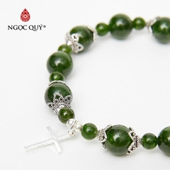 Vòng tay đá Diopside tự nhiên phối charm - Mẫu VC1028 - Ngọc Quý