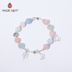 Vòng tay đá Beryl tự nhiên phối charm - Mẫu VC1032 - Ngọc Quý
